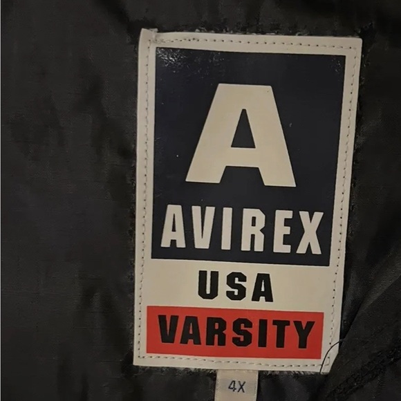 Avirex USA Vintage Nylon 1/2 Zip Pullover Hoodie Wind Rain Jacket Adult 4X Black - Picture 7 of 8